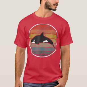 Camiseta Familia Orca Arte Retro Vintage, Familia Ballena A