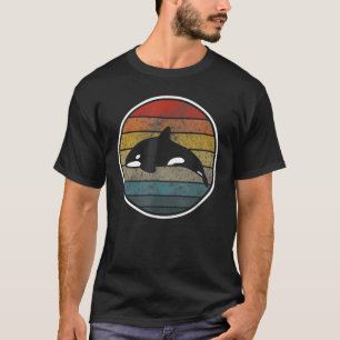 Camiseta Familia Orca Vintage Retro Art Killer Whale Family