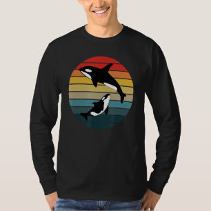 Camiseta Familia Orca Vintage Retro Killer Whale