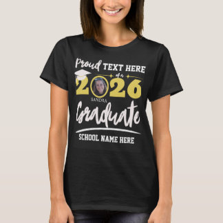 Camiseta Familia Orgullosa Personalizada Graduación Clase d