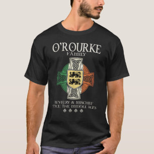 Camiseta Familia O'Rourke brazo Irlanda Cruz celta