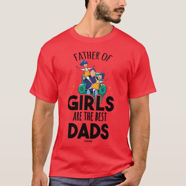 Camiseta Familia Padre Hijas Mejor Papa (Anverso)