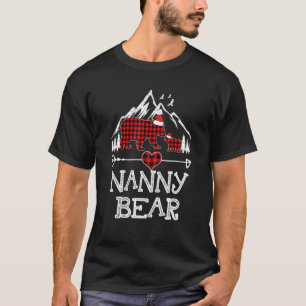 Camiseta Familia Pajama de osito de nana de plástico rojo