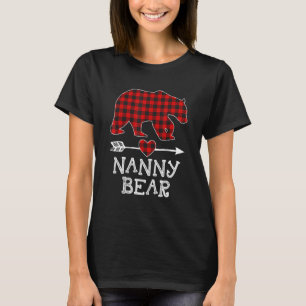 Camiseta Familia Pajama de osito de nana de plástico rojo