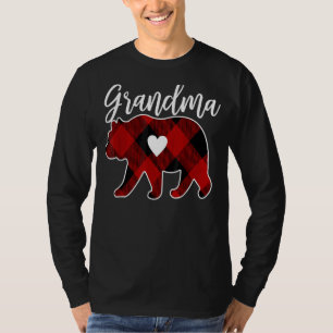 Camiseta Familia Pajama de oso de abuela roja tocada