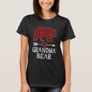 Camiseta Familia Pajama de oso de abuela roja tocada
