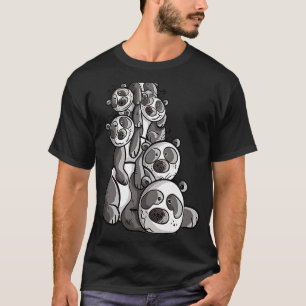 Camiseta Familia Panda Para El Oso Panda De Animales Silves