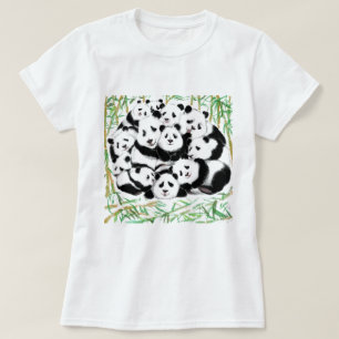 Camiseta Familia Pandas T-Shirt Funny