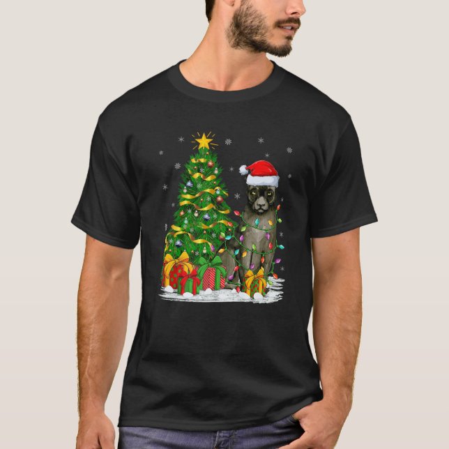 Camiseta Familia Panther Lover Xmas coincidiendo con Santa  (Anverso)