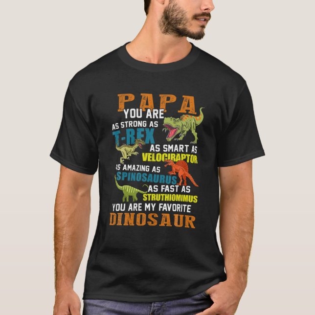 Camiseta Familia Papasaurus T Rex Dinosaur Papa Saurus (Anverso)