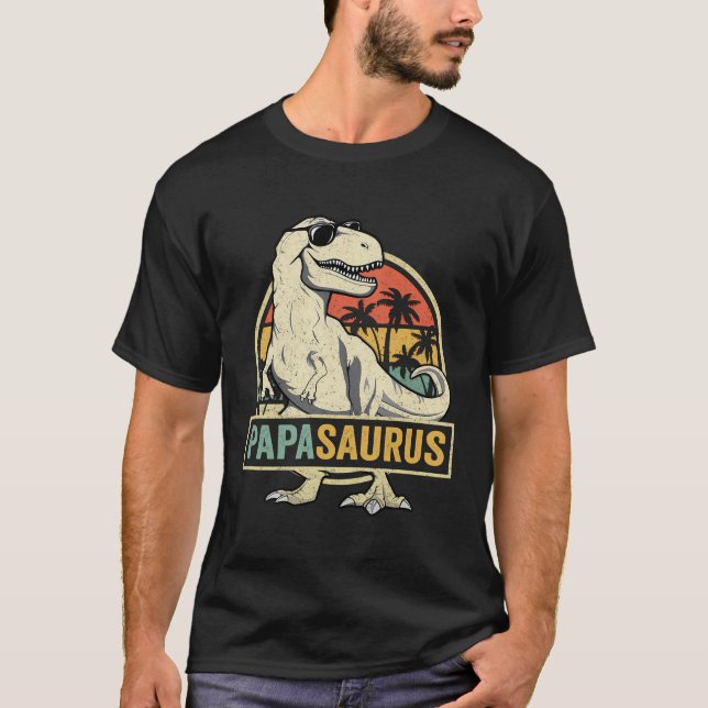 Camiseta Familia Papasaurus T Rex Dinosaur Papa Saurus (Anverso)