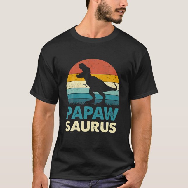 Camiseta Familia Papawsaurus T Rex Dinosaur Papaw Saurus (Anverso)