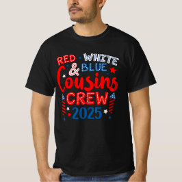 Camiseta Familia Pareante Red White & Blue Cousin Crew 2025