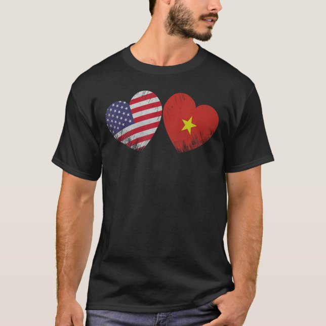 Camiseta Familia patriótica de bandera estadounidense vietn (Anverso)