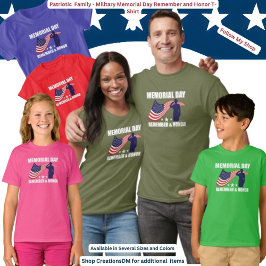Camiseta Familia patriótica - Día conmemorativo del recuerd