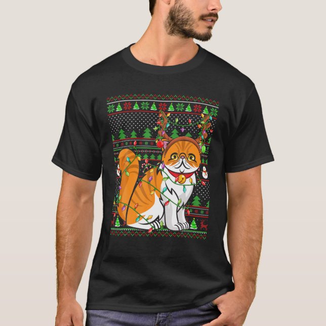 Camiseta Familia Persa De Gato Con Gato Feo Persa (Anverso)