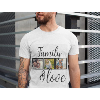 Camiseta Familia personalizada y Collage de fotos de amor