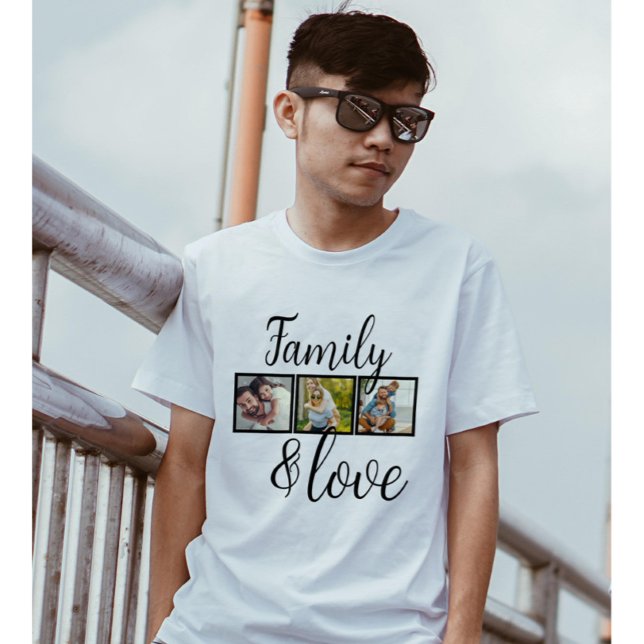 Camiseta Familia personalizada y Collage de fotos de amor (Subido por el creador)