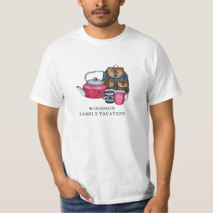 Camiseta Familia personalizado Vacaciones Camping Nombre Fa