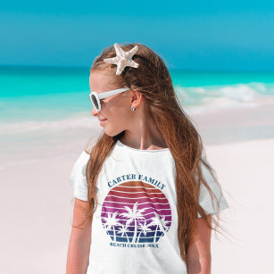 Camiseta Familia personalizado Vacaciones Playa Palm Tree K