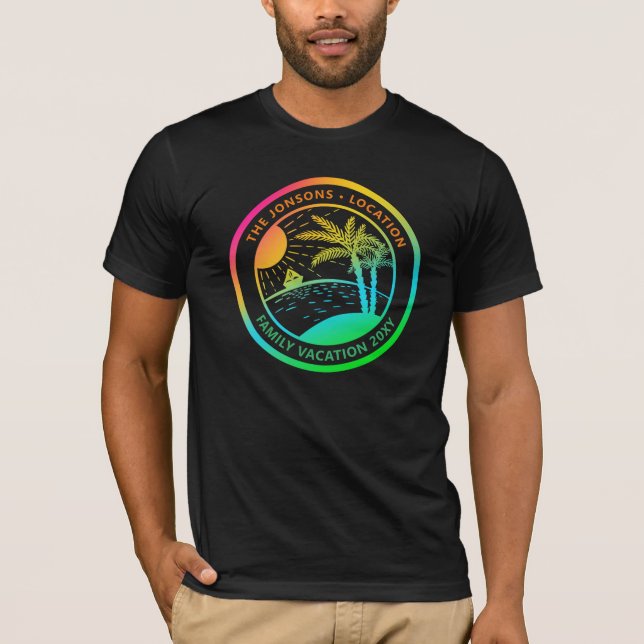 Camiseta Familia personalizado Vacation Seaside Beach Group (Anverso)