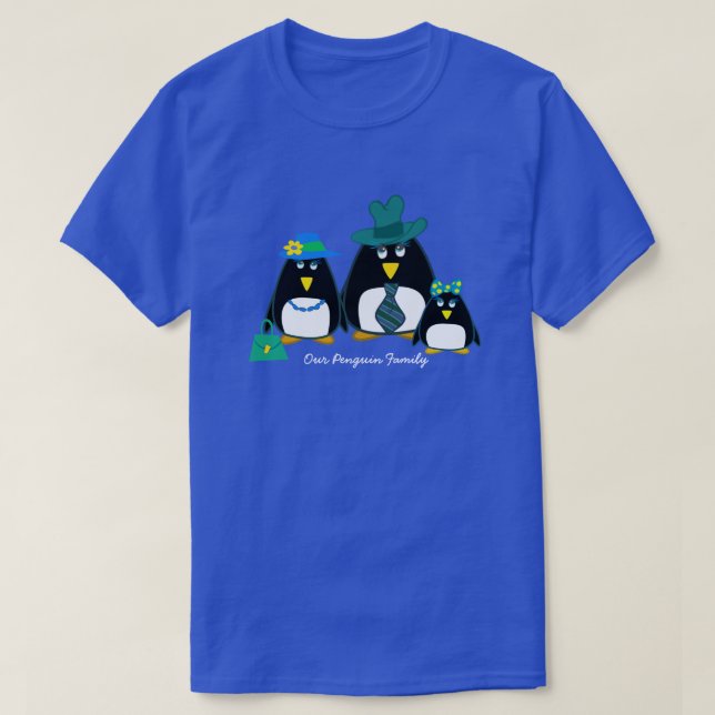 Camiseta Familia Pingüino divertida de 3 Navidades (Diseño del anverso)