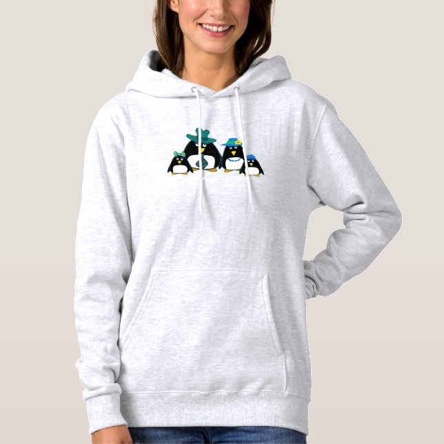 Camiseta Familia Pingüino divertida de 4 Navidades (Anverso)