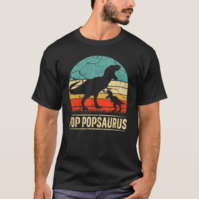 Camiseta Familia Pop Popsaurus T Rex Dinosaur Pop Saurus (Anverso)