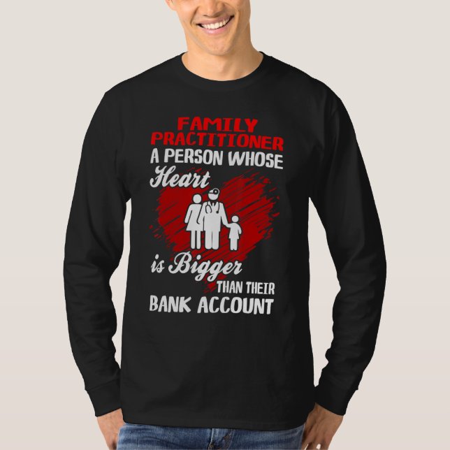 Camiseta Familia profesional más cardíaco que cuenta bancar (Anverso)