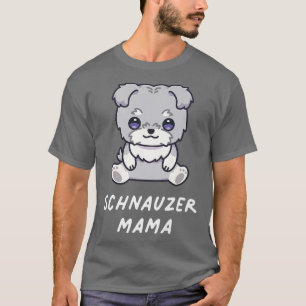 Camiseta Familia propietaria de Schnauzer Mama Kawaii Anime