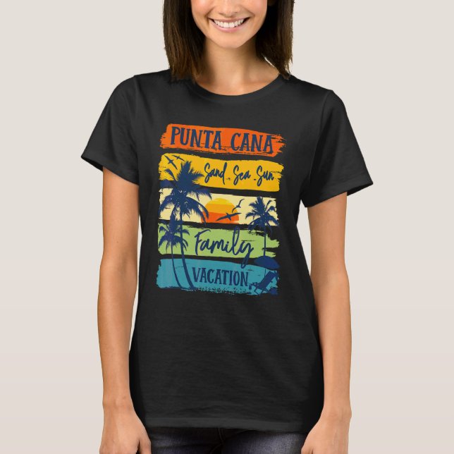 Camiseta Familia Punta Cana Dominican Vacation 2022 (Anverso)