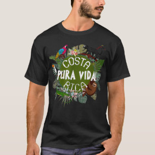 Camiseta Familia Pura Vida Costa Rica Beach Summer Palm Tre