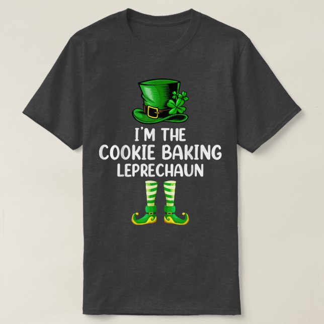 Camiseta Familia Que Coincide Con La Cookie Baking Leprecha (Diseño del anverso)