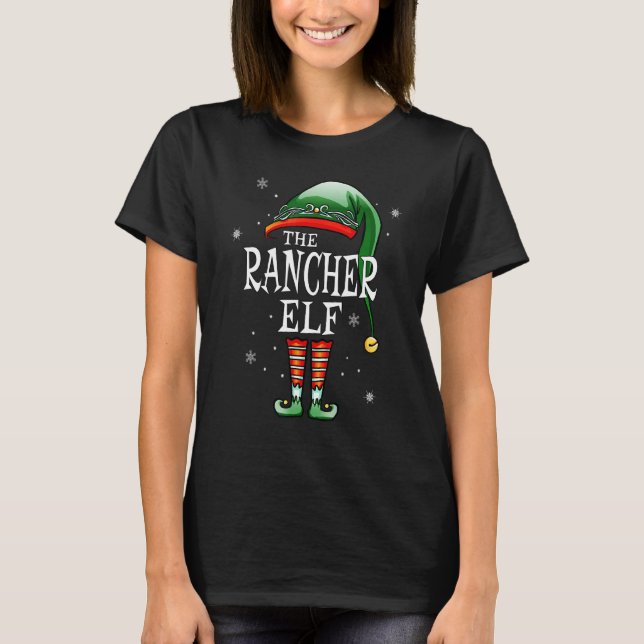 Camiseta Familia Que Coincide Con Los Navidades Del Rancher (Anverso)