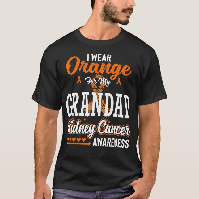 Camiseta Familia Que Uso Naranja Para El Cáncer De Riñón De