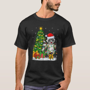Camiseta Familia Raccoon Lover Xmas coincidente con Santa R