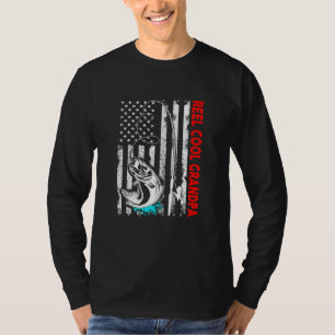 Camiseta Familia Reel Guay Abuelo Pescando Bandera American