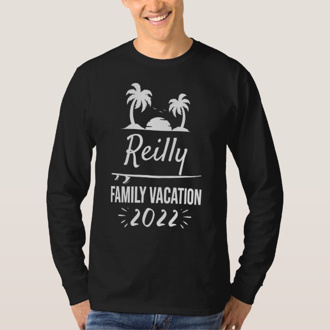 Camiseta Familia Reilly Vacaciones Tropical Grupo Trip Beac (Anverso)