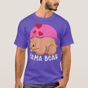 Camiseta Familia Retro Animal Mom Lleva A Mamá Oso Cumo Mam