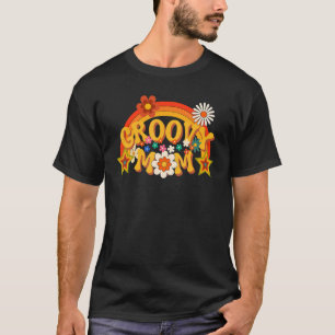 Camiseta Familia Retro Groovy Mamá Fiesta de primer cumplea