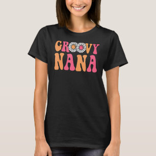 Camiseta Familia Retro Groovy Nana Matching 1er cumpleaños