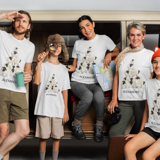 Camiseta Familia Reunión Reunión Divertida Oveja Nombre Neg (Subido por el creador)