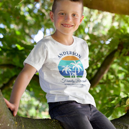 Camiseta Familia Reunión Verano Playa Palm Treys Niños