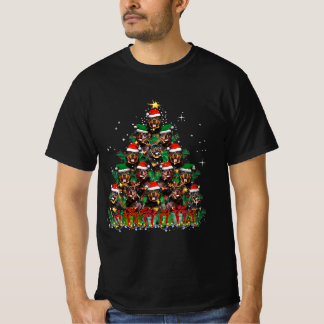 Camiseta Familia Rottweiler Dog Christmas Tree Xmas Pajama