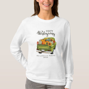 Camiseta Familia Rustic Green Farm Truck