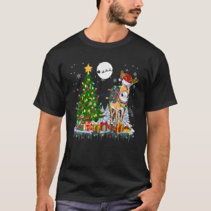 Camiseta Familia Santa Reindeer Donkey Christmas Tree Light