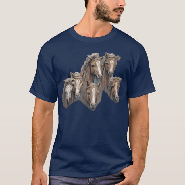 Camiseta Familia Si Beautiful Horses (Anverso)