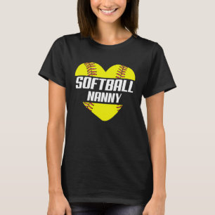 Camiseta Familia Softball Familia Softball Nanny Heart