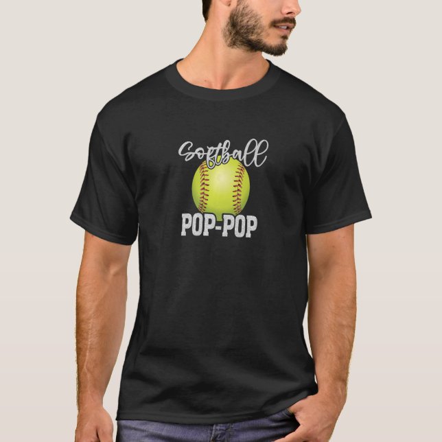 Camiseta Familia Softball Pop Pop Vintage (Anverso)
