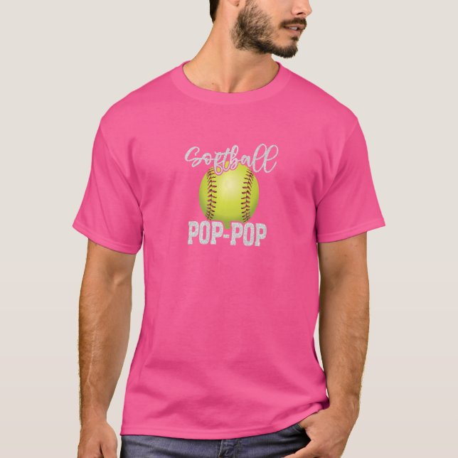 Camiseta Familia Softball Pop Pop Vintage (Anverso)